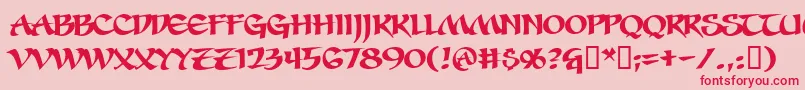 Sevesbrg Font – Red Fonts on Pink Background