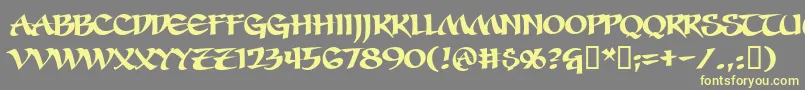 Sevesbrg Font – Yellow Fonts on Gray Background