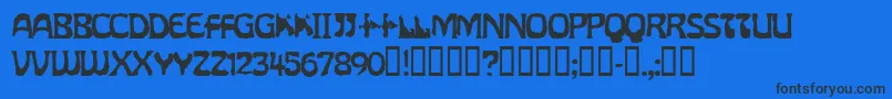 Dieta Font – Black Fonts on Blue Background