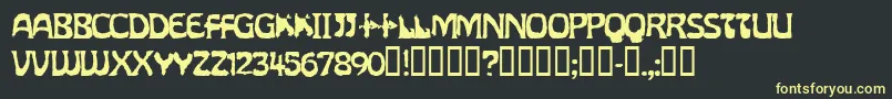 Dieta Font – Yellow Fonts on Black Background