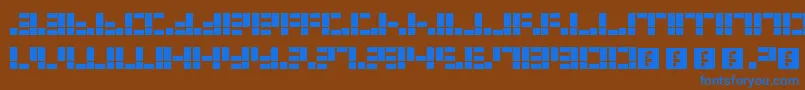 Dysfunctional Font – Blue Fonts on Brown Background