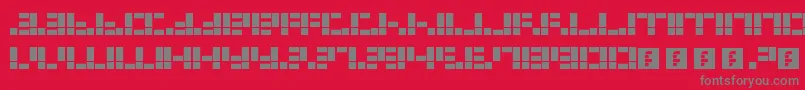 Dysfunctional Font – Gray Fonts on Red Background