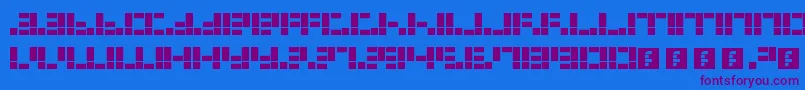 Dysfunctional Font – Purple Fonts on Blue Background