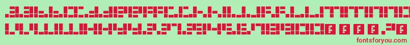 Dysfunctional Font – Red Fonts on Green Background