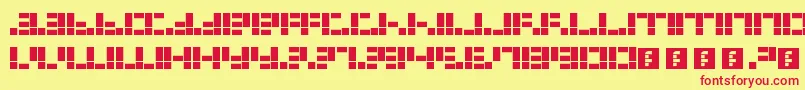 Dysfunctional Font – Red Fonts on Yellow Background