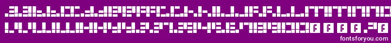 フォントDysfunctional – 紫の背景に白い文字