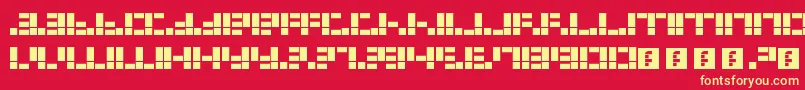 フォントDysfunctional – 黄色の文字、赤い背景