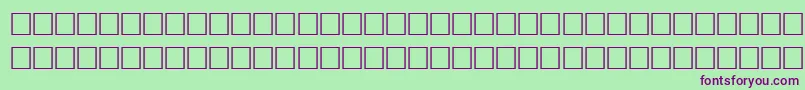 Czcionka AfAseerNormalTraditional – fioletowe czcionki na zielonym tle