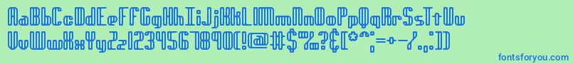 GenotypeRhBrk Font – Blue Fonts on Green Background