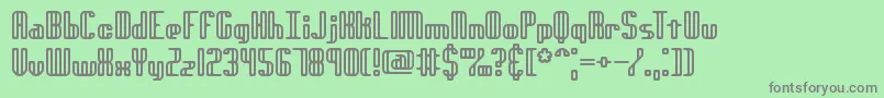Fonte GenotypeRhBrk – fontes cinzas em um fundo verde