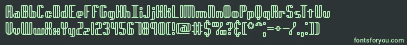 GenotypeRhBrk Font – Green Fonts on Black Background