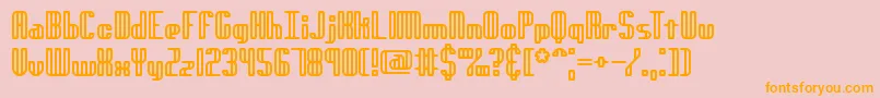 GenotypeRhBrk Font – Orange Fonts on Pink Background