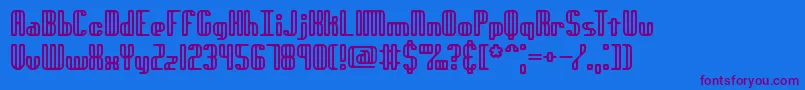 GenotypeRhBrk Font – Purple Fonts on Blue Background