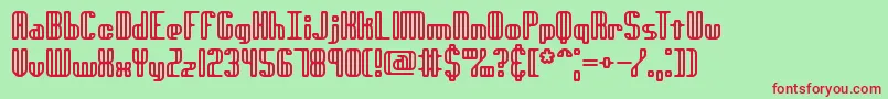GenotypeRhBrk Font – Red Fonts on Green Background