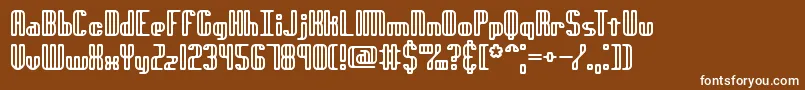 フォントGenotypeRhBrk – 茶色の背景に白い文字
