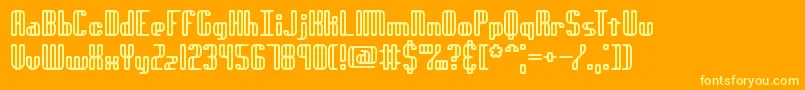 Fonte GenotypeRhBrk – fontes amarelas em um fundo laranja
