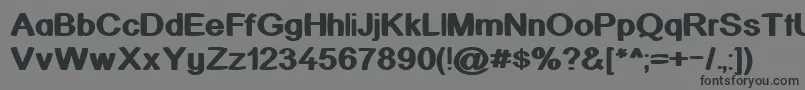 KickAssinger Font – Black Fonts on Gray Background