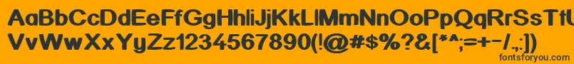 KickAssinger Font – Black Fonts on Orange Background