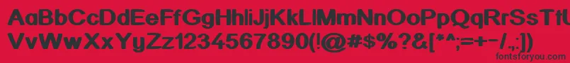 KickAssinger Font – Black Fonts on Red Background