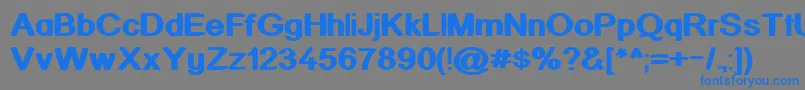 KickAssinger Font – Blue Fonts on Gray Background
