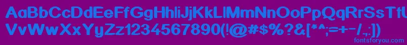 KickAssinger Font – Blue Fonts on Purple Background