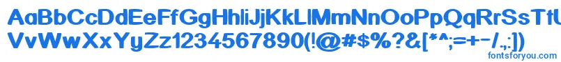 Шрифт KickAssinger – синие шрифты