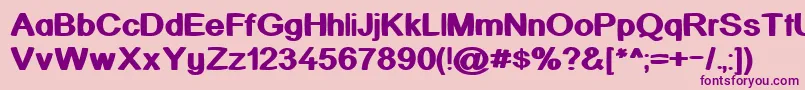 KickAssinger Font – Purple Fonts on Pink Background