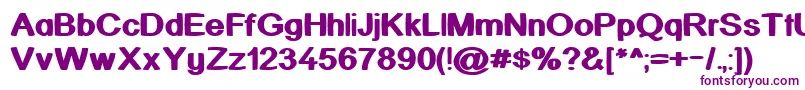 Шрифт KickAssinger – фиолетовые шрифты на белом фоне