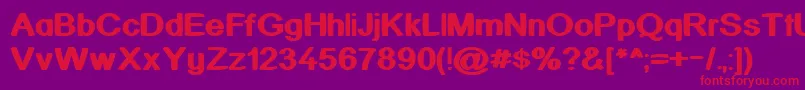 KickAssinger Font – Red Fonts on Purple Background