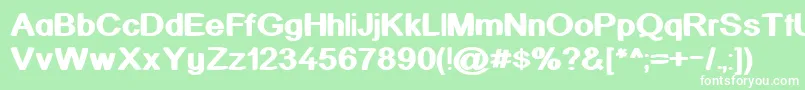 KickAssinger Font – White Fonts on Green Background