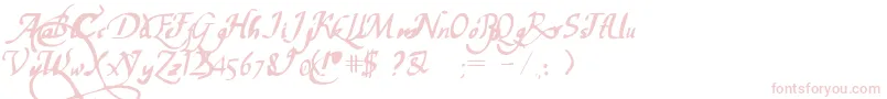 PwChancelaresca Font – Pink Fonts on White Background