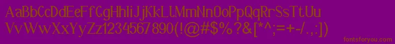 Markofontina Font – Brown Fonts on Purple Background