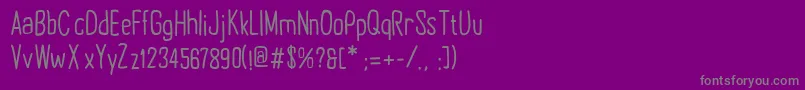 GroovG.-fontti – harmaat kirjasimet violetilla taustalla