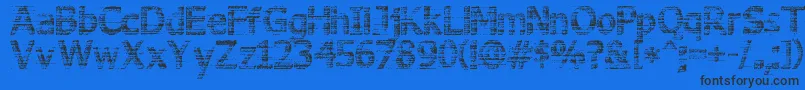 3DNoise-Schriftart – Schwarze Schriften auf blauem Hintergrund