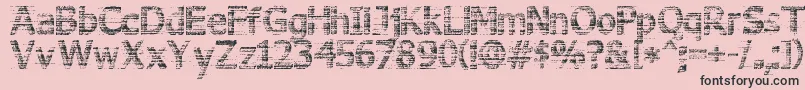 3DNoise-Schriftart – Schwarze Schriften auf rosa Hintergrund