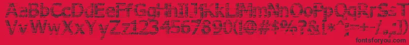 3DNoise Font – Black Fonts on Red Background