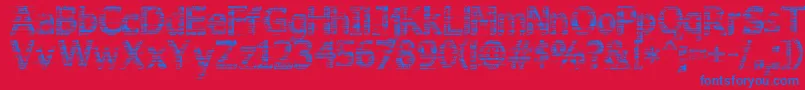 3DNoise Font – Blue Fonts on Red Background