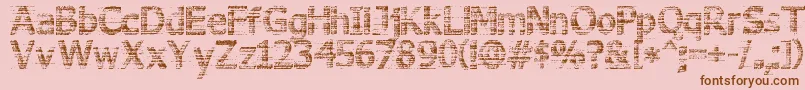 3DNoise Font – Brown Fonts on Pink Background