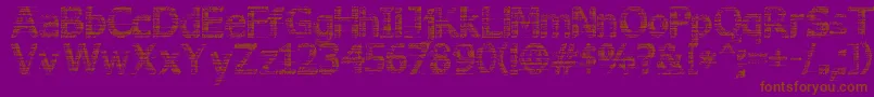 3DNoise-Schriftart – Braune Schriften auf violettem Hintergrund