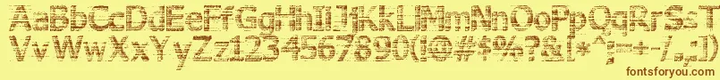 3DNoise Font – Brown Fonts on Yellow Background