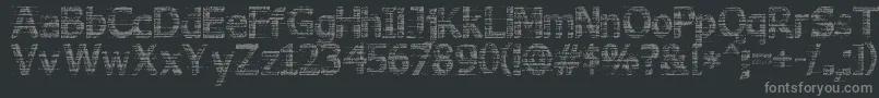 3DNoise-fontti – harmaat kirjasimet mustalla taustalla