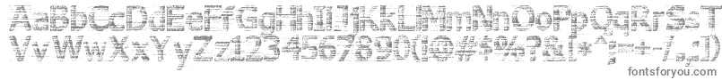 フォント3DNoise – 白い背景に灰色の文字
