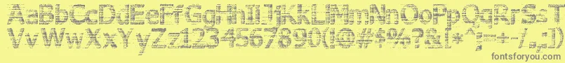 3DNoise Font – Gray Fonts on Yellow Background