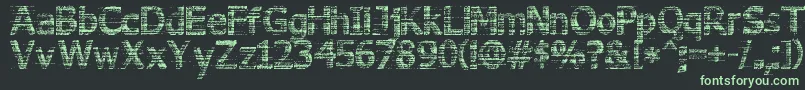 3DNoise-Schriftart – Grüne Schriften auf schwarzem Hintergrund
