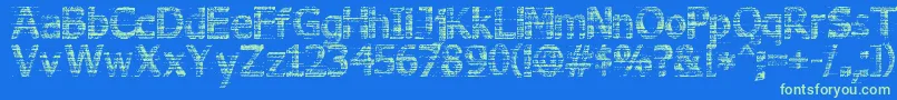 3DNoise Font – Green Fonts on Blue Background