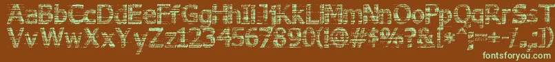 3DNoise Font – Green Fonts on Brown Background