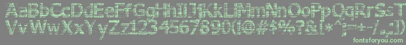 3DNoise Font – Green Fonts on Gray Background