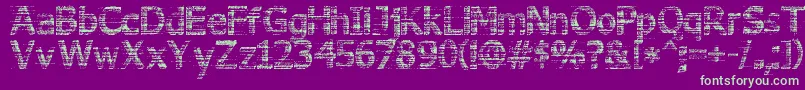 3DNoise-Schriftart – Grüne Schriften auf violettem Hintergrund