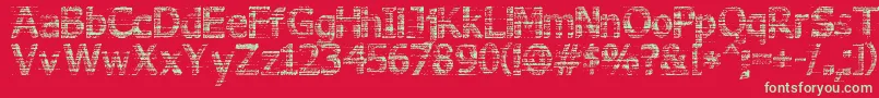 3DNoise-Schriftart – Grüne Schriften auf rotem Hintergrund