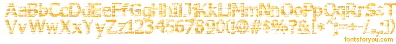 3DNoise-Schriftart – Orangefarbene Schriften auf weißem Hintergrund